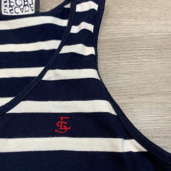 Escada Sport Raceberack Embroidered Stripe Tank Dress Women\'s 38